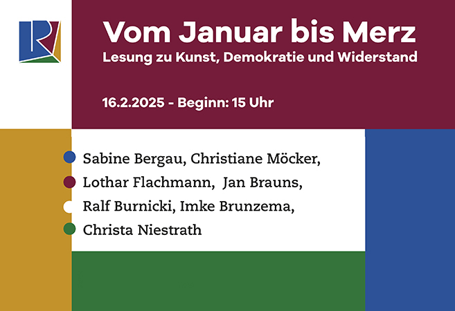 Vom Januar bis Merz - Lesung zu Kunst, Demokratie und Widerstand